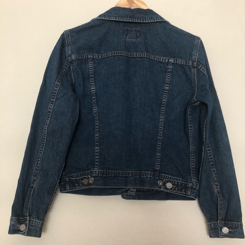 Calvin Klein Jeans Dark Wash Trucker Denim Jacket - Picture 4 of 5